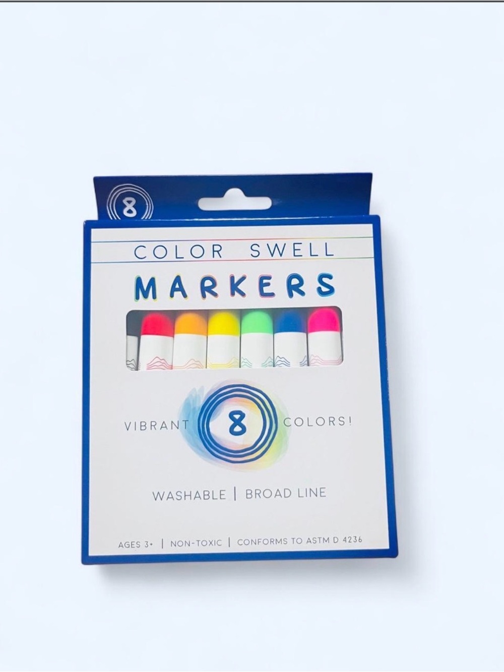 Swell Markers - Blue Box with Multicolor Tips